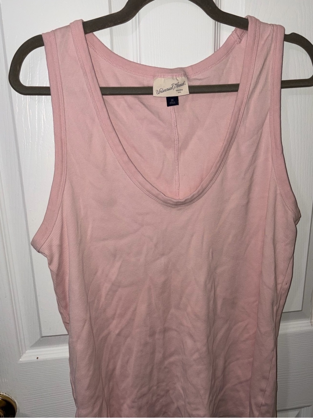Universal Thread Light Pink Ribbed Tank Top